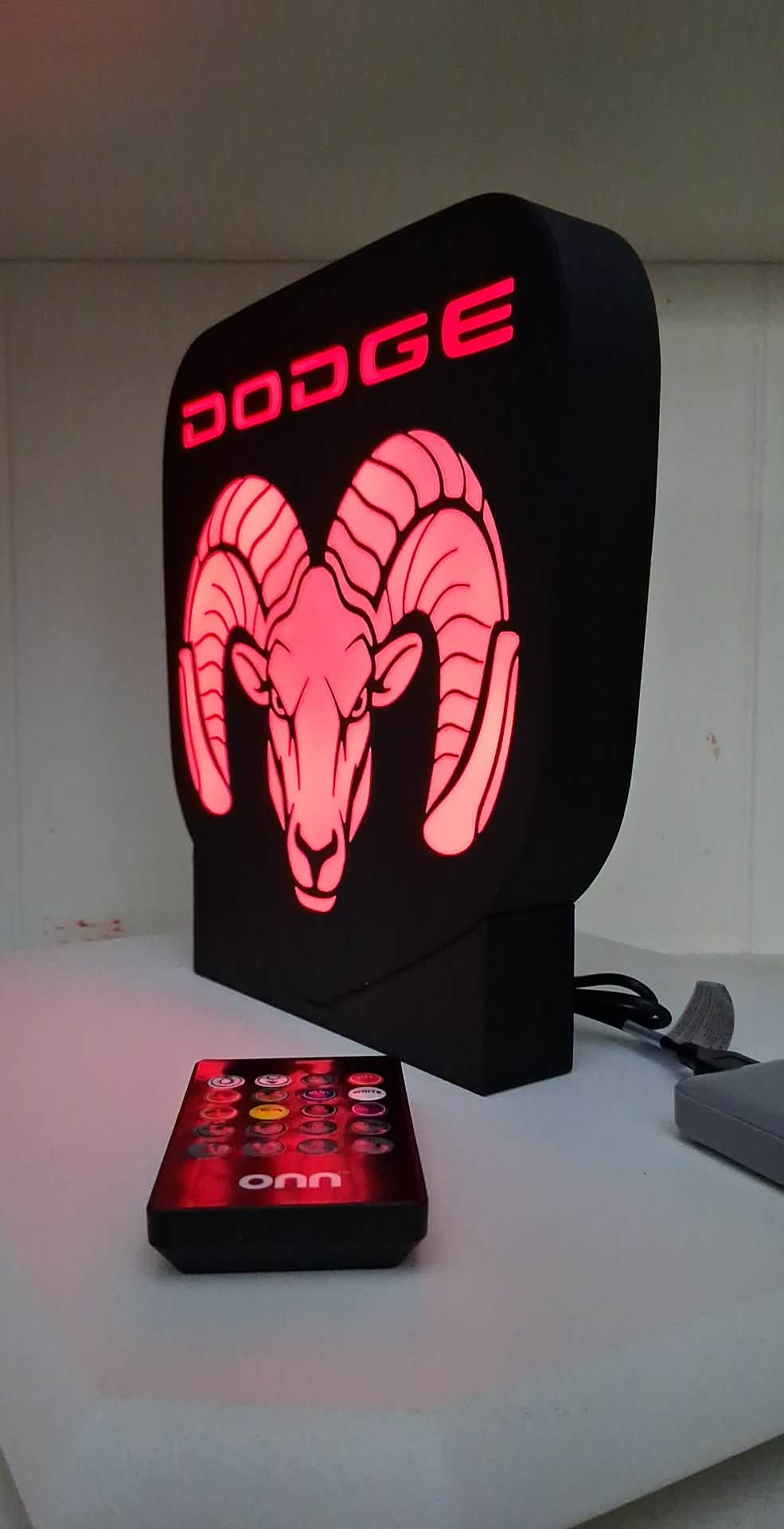 Dodge Ram LED light box – custom 3D printed – Lit Layer Creations